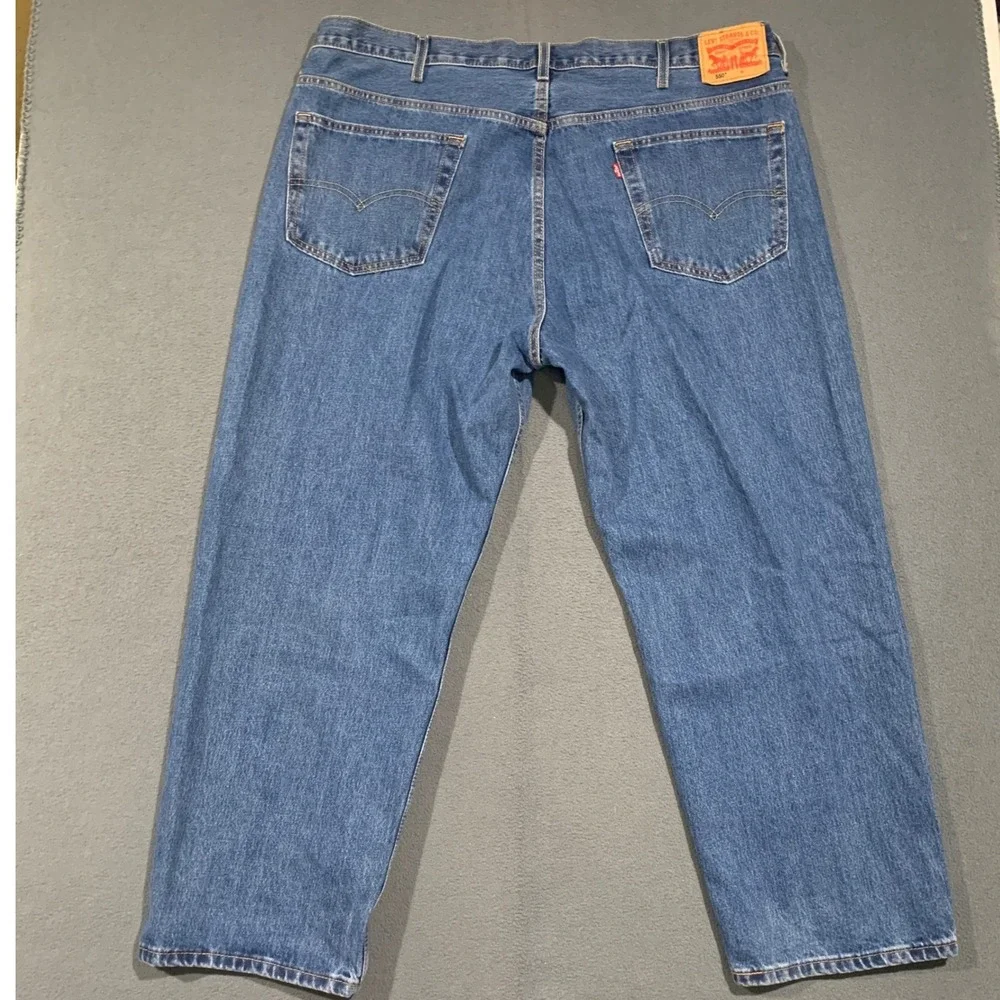 Levi's 550 Relaxed Fit Jeans Mens 46x30 Blue Tapered Leg Medium Wash Denim